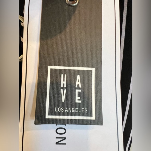 #1026 NWT “Have” Los Angeles stripped blazer black white belted size small - Picture 5 of 7